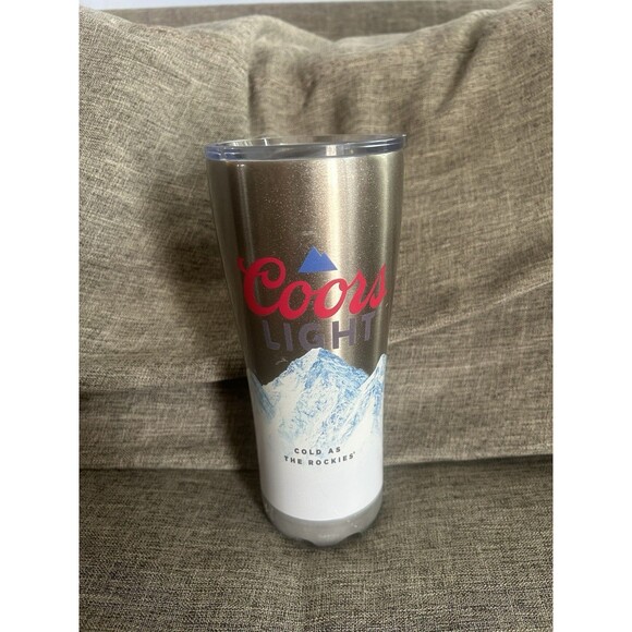 Coors Light Stainless Steel Tumbler And Speaker With Lid Gray - Picture 1 of 11